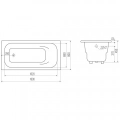 Ванна чугунная Bloomix Lorelia 180x80 BLL188045-H с ручками