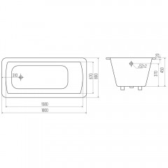Ванна чугунная Bloomix Losse 180x80 BLS188045