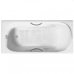 Ванна чугунная Bloomix Waldorf 180x80 BLW188045-H-ANS с ручками и антискользящим покрытием