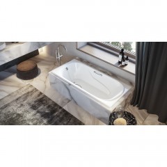 Ванна чугунная Bloomix Waldorf 180x80 BLW188045-H-ANS с ручками и антискользящим покрытием