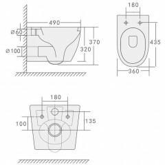 Унитаз подвесной Cerutti Orlter Aria UF CT10572 безободковый