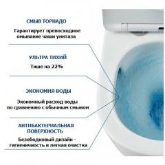 Унитаз подвесной Cerutti Clio Aria Tornado CT10582 безободковый торнадо