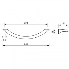 Ручки для чугунной ванны Bloomix LM230BM