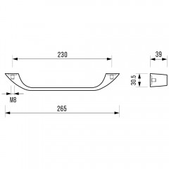 Ручки для чугунной ванны Bloomix MP230BA
