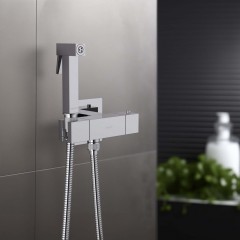 Смеситель с гигиеническим душем встраиваемый Aquatek Либра AQ1028CR термостат
