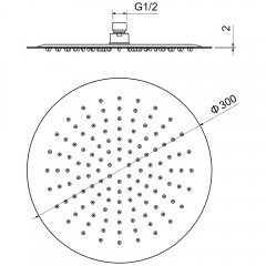 Верхний душ Aquatek AQ2075BG