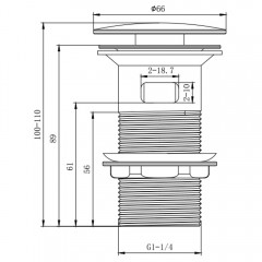Донный клапан Aquatek AQ6001CR