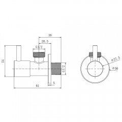 Кран угловой Aquatek AQ2450CR