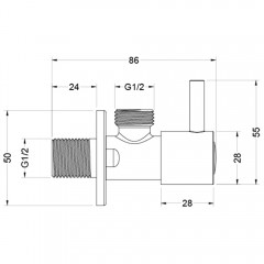 Кран угловой Aquatek AQ2451BG