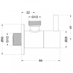 Кран угловой Aquatek AQ2452MB
