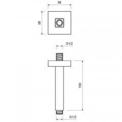 Держатель верхнего душа Aquatek AQ2172CR