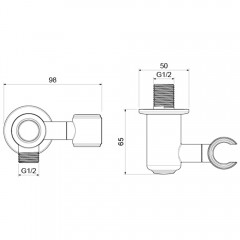 Шланговое подключение с держателем Aquatek Классик AQ2462CR