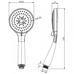 Ручной душ Aquatek Вега AQ2003CR