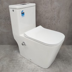 Унитаз Bloomix S-Line 2324SB/UF1 Ceramic+ моноблок безободковый с функцией биде и смесителем