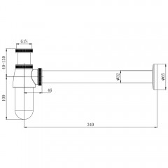 Сифон для раковины Aquatek AQ6011CR