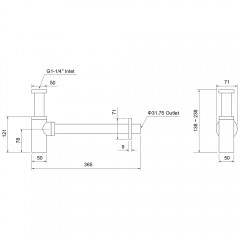 Сифон для раковины Aquatek AQ6012BG