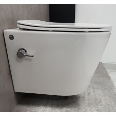 Унитаз подвесной Bloomix Enjoy AD1304SB Ceramic+ безободковый с функцией биде и смесителем