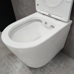 Инсталляция Grohe 38772001 + унитаз Bloomix Enjoy AD1304SB Ceramic+ безободковый с биде и смесителем