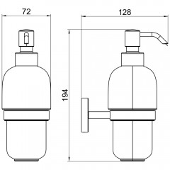 Дозатор жидкого мыла Aquatek Бетта AQ4605CR