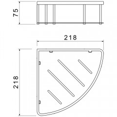 Полка-решетка угловая Aquatek AQ4926MB