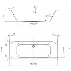 Ванна акриловая Aquatek Мия 180x80