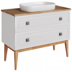 Тумба с раковиной ASB-Woodline Каталина 100 white