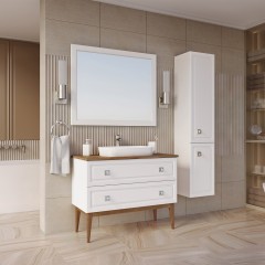 Тумба с раковиной ASB-Woodline Каталина 100 white