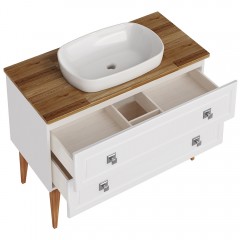 Тумба с раковиной ASB-Woodline Каталина 100 white