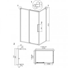 Душевое ограждение Grossman Cosmo 120.K33.02.1480.42.00