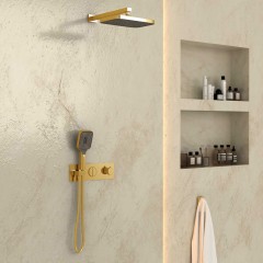 Душевая система встраиваемая Vincea Inspire VSFW-422T1BG термостат