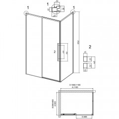 Душевое ограждение Grossman Galaxy 120.K33.01.1190.42.00