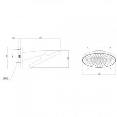 Верхний душ Vincea Inspire VSHD-3I5CMB
