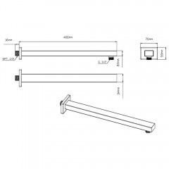 Верхний душ Vincea VSHD-41CMB