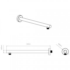 Верхний душ Vincea VSHD-42CMB