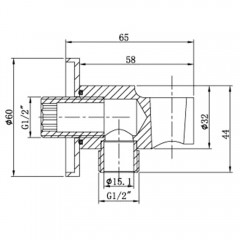 Шланговое подключение с держателем Vincea VSC-31GM