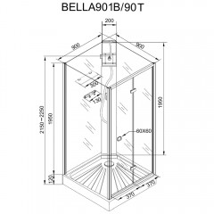 Душевая кабина Cerutti BELLA90T