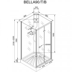 Душевая кабина Cerutti BELLA90B