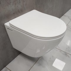 Инсталляция Grohe 38971000+ кнопка смыва Even 38966SH0 белый глянец + унитаз Bloomix Trend 1203 безободковый с сиденьем