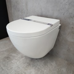 Инсталляция Grohe 38971000+ кнопка смыва Even 38966SH0 белый глянец + унитаз Bloomix Trend MD1203R/UF02 безободковый с сиденьем