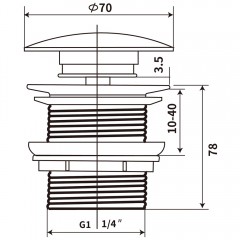 Донный клапан Vincea DBS0-216MC
