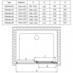Душевая дверь Vincea Alpha VDS-3AL110CLGM