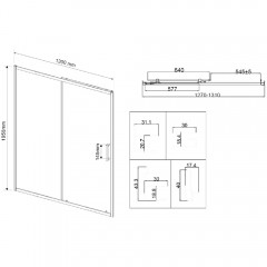 Душевая дверь Vincea City VDS-5CT130MT