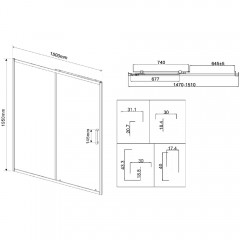 Душевая дверь Vincea City VDS-5CT150CL