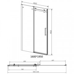 Душевая дверь Vincea Como-N VDS-4CN160CL