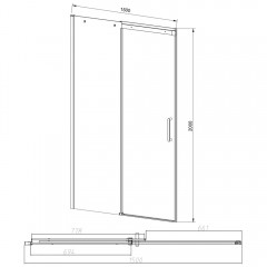 Душевая дверь Vincea Dice VDS-4D150CLGM