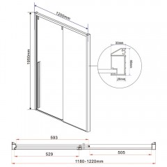 Душевая дверь Vincea Lugano VDS-1L120CGB-1