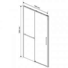 Душевая дверь Vincea Slim Soft VDS-1SS130CLGM