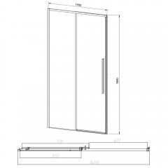 Душевая дверь Vincea Slim-N VDS-4SN140CGB