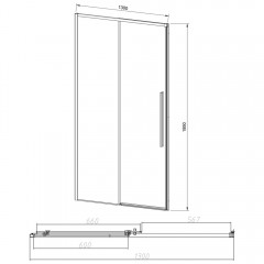 Душевая дверь Vincea Slim-N VDS-4SN130CLG