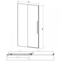 Душевая дверь Vincea Slim-N VDS-4SN110CLGM